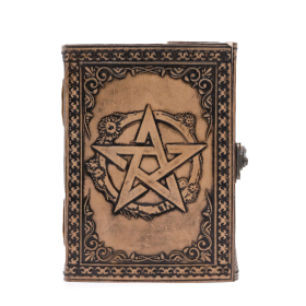 Pentagram - Ezoterični Dnevnik - Vintage Siva - 200 stranica Prošiveni Rub - 17.5x12.5x3cm