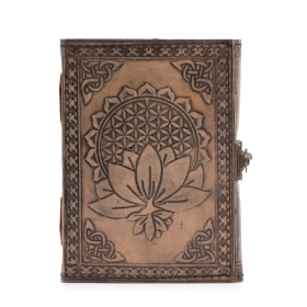 Lotus Mandala - Ezoterični Dnevnik - Vintage Siva - 200 stranica Prošiveni Rub - 17.5x12.5x3cm