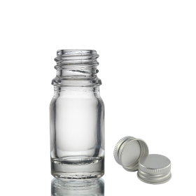 255x Prozirna Staklena Bočica s Aluminijskim Čepom 5ml