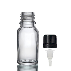 192x Prozirna Staklena Bočica s Čepom i Kapaljkom 10ml