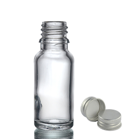 156x Prozirna Staklena Bočica s Aluminijskim Čepom 15ml