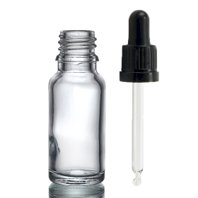 156x Prozirna Staklena Bočica s Prozirnom T/E Pipetom 15ml
