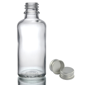 168x Prozirna Staklena Bočica s Aluminijskim Čepom 100ml