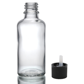 168x Prozirna Staklena Bočica sa Sigurnosnim Čepom za Djecu 100ml