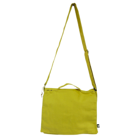 Platnena Torba za Laptop s Remenom - Mustard