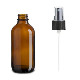 64x Boca od Jantarnog Stakla Boston s Crnim Plastičnim Sprejem 120ml
