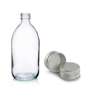 36x Farmaceutska Boca od Prozirnog Stakla s Aluminijskim Čepom 200ml