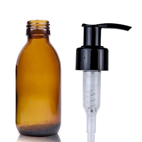 70x Jantarna Staklena Farmaceutska Boca s Pumpicom za Losion 150ml