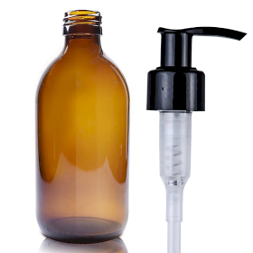 40x Jantarna Staklena Farmaceutska Boca s Pumpicom za Losion 300ml