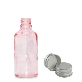 330x Ružičasta Staklena Bočica s Aluminijskim Čepom 30ml