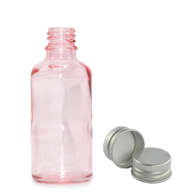 264x Ružičasta Staklena Bočica s Aluminijskim Čepom 50ml