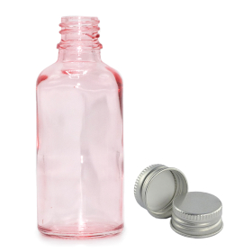 168x Ružičasta Staklena Bočica s Aluminijskim Čepom 100ml