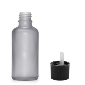 264x Mat Siva Staklena Bočica sa Sigurnosnim Čepom i Kapaljkom za Djecu 50ml