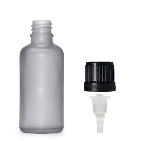 264x Mat Siva Staklena Bočica s Kapaljkom i Čepom 50ml