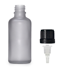 168x Mat Siva Staklena Bočica s Kapaljkom i Čepom 100ml