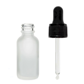 160x Mat Bijela Staklena Bočica s Crnom Pipetom 10ml
