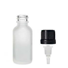 384x Mat Bijela Staklena Bočica - Čep s Kapaljkom 30ml