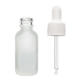 384x Mat Bijela Staklena Bočica s Bijelom Pipetom 30ml