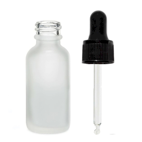 264x Mat Bijela Staklena Bočica s Crnom Pipetom 50ml