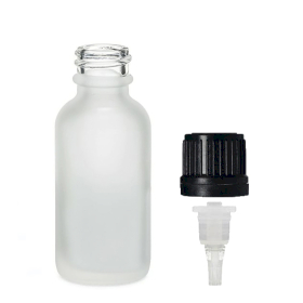 264x Mat Bijela Staklena Bočica - Čep s Kapaljkom 50ml