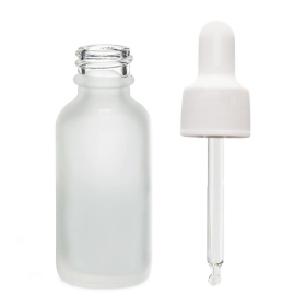 264x Mat Bijela Staklena Bočica s Bijelom Pipetom 50ml