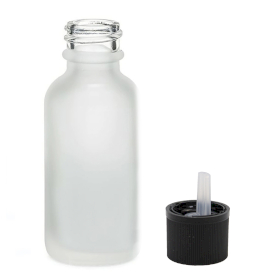 168x Mat Bijela Staklena Bočica sa Sigurnosnim Čepom s Kapaljkom za Djecu 100ml