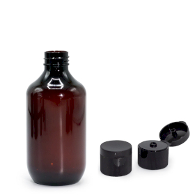 10x Jantarna Plastična Boston Boca 250ml boje s Poklopcem na Preklop 28mm