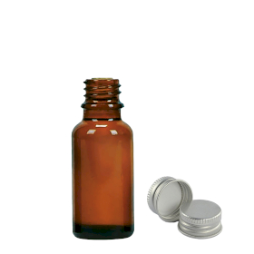156x 20 ml Jantarna Bočica s Aluminijskim Čepom