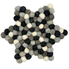 Zvijezda Središnja Podloga od Filca - 38x18cm - Raznolike Nijanse Sive