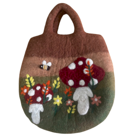 Filcana Torba s Motivom Vrta s Gljivama - 35x27cm