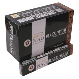 12x Golden Nag Mirisni Štapići 15g - Crni Opijum