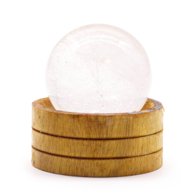 Kugla od Prirodnog Kristala 50 mm – Gorski Kristal sa Stalkom