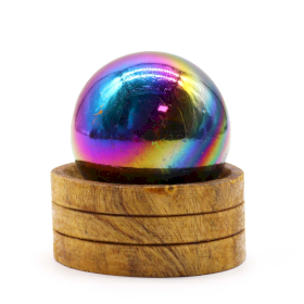 Kugla od Prirodnog Kristala 50 mm – Aura Ametista sa Stalkom