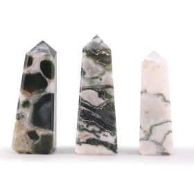 3x Obelisk od Dragog Kamenja - Mahovinasti Ahat