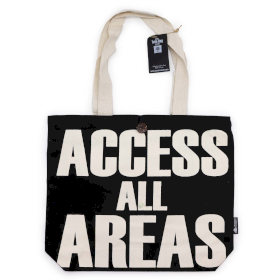 Ikonična Basic Platnena Vrećica - ACCESS ALL AREAS - Crna Prirodna 10oz