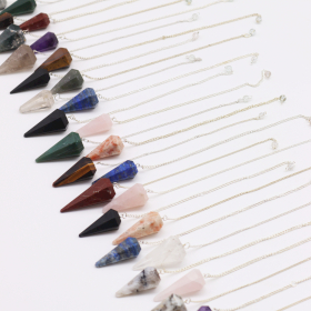 36x Početni Set Visaka s Kristalima (12x 3 kristala) 4 cm - Šestostrane Piramide