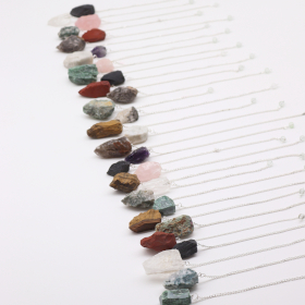 36x Početni Set Visaka s Kristalima (12x 3 kristala) 4 cm - Sirovi Kristali