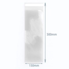 500x Polipropilenske Vrećice s Mogućnošću Ponovnog Zatvaranja - 150x500 mm