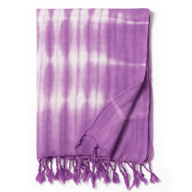 4x Boho Java Umjetnički Šal - Lavanda Pruge i Motiv - 62x200cm