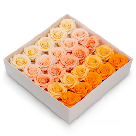 25x Cvijet od Sapuna za Rukotvorine - (5-slojna) Romantična Ruža - Postupni Prijelaz - Peach Blush
