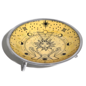 Emajlirani Tanjur s Tri Noge - Ruke & Sunce