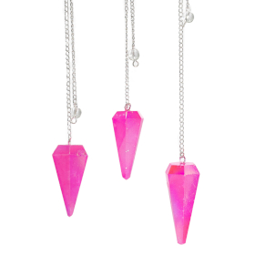 Šesterostrani Visak - Aurora Crystal Pink - 4cm