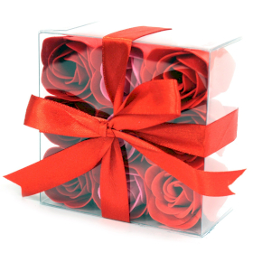 3x Kutija s 9 Ruža Sapuna - Crvena