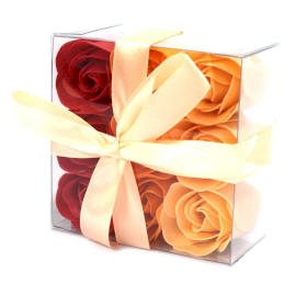 3x Kutija s 9 Ruža Sapuna - Breskva
