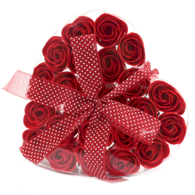 Kutija s 24 Ruže Sapuna - Crvena