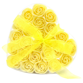 Kutija s 24 Ruže Sapuna - Žuta