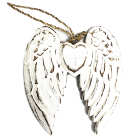 Ručno Rađena Mala Anđeoska Krila i Srce - 15 cm