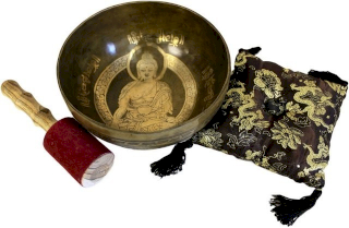 Zvučna Zdjela Zlatni Buddha od Mesinga - Specijalni Set