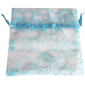 30x Bubble Organza Torbica - Baby Blue