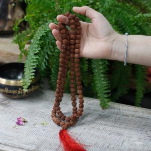Rudraksha Mala Ogrlica - Smeđa
